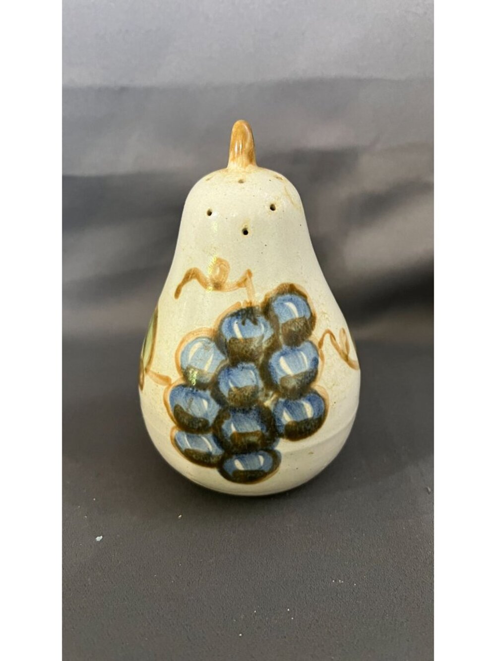 John B. Taylor Ceramic Pear Shaped Salt Shaker Fruit Motif